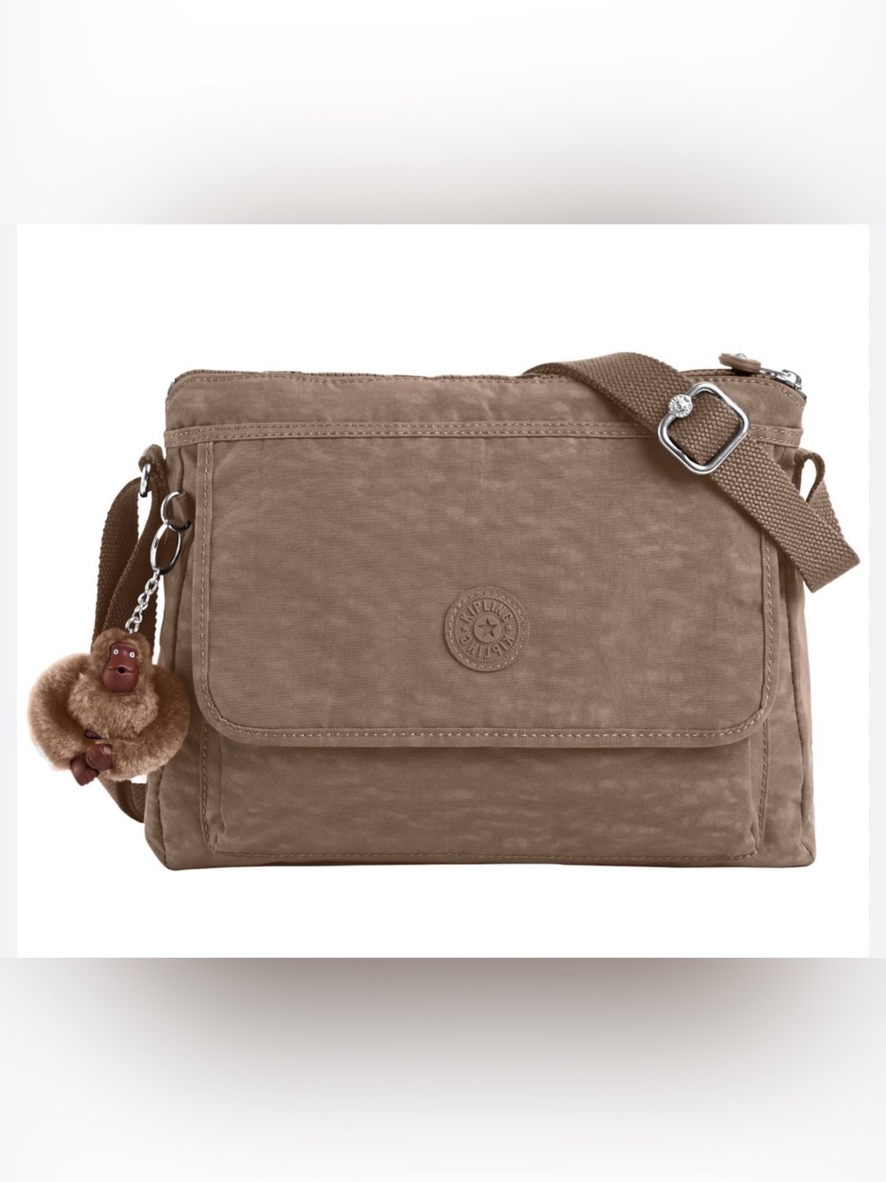 Kipling Aisling Crossbody Shoulder Bag with Plush monkey Charm